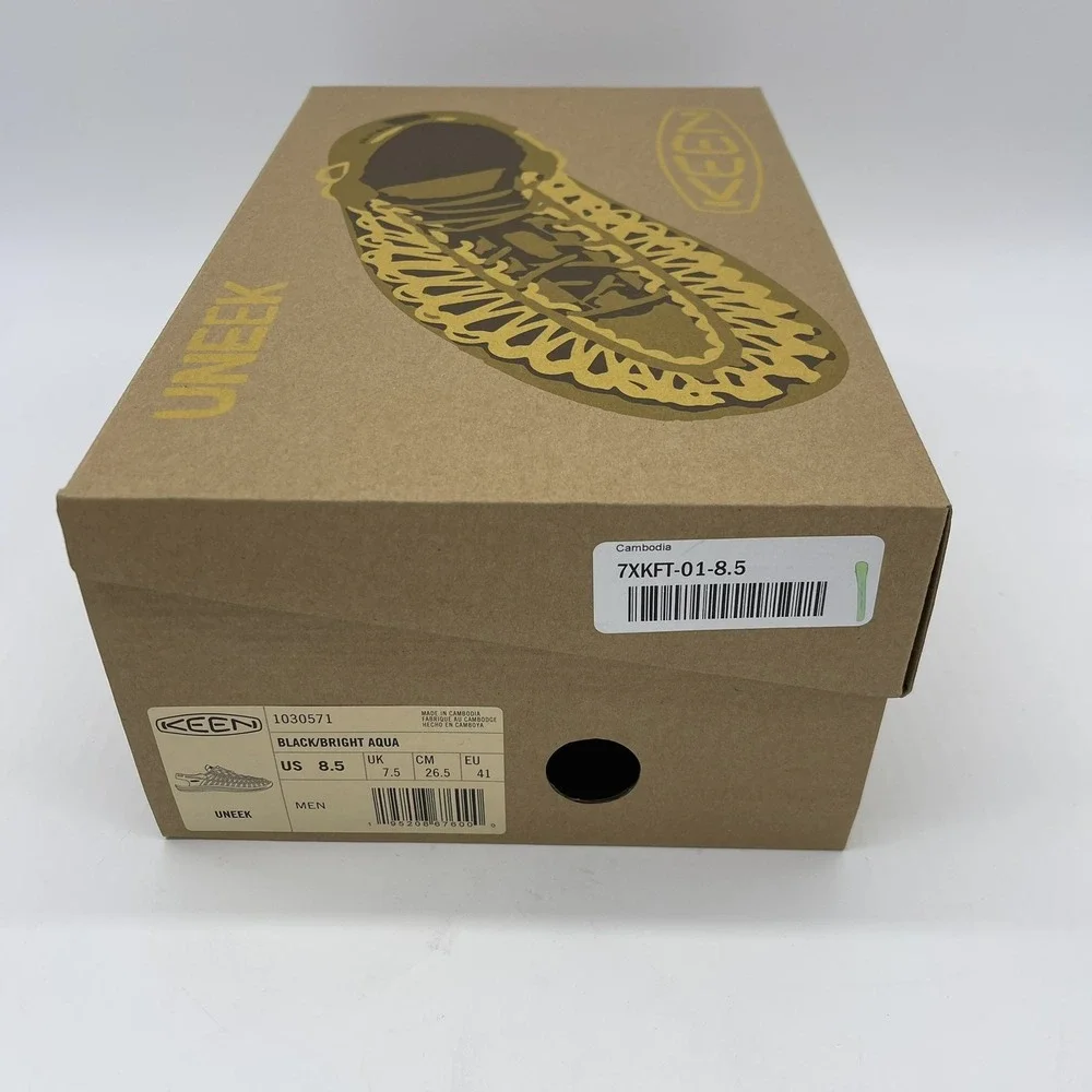 Keen Uneek Black/Silver Waterfront‎ Sandal Men's  Size 8.5 NEW!!!